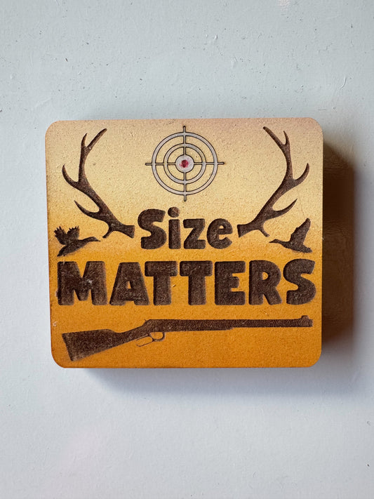 SIze matters fridge magnet