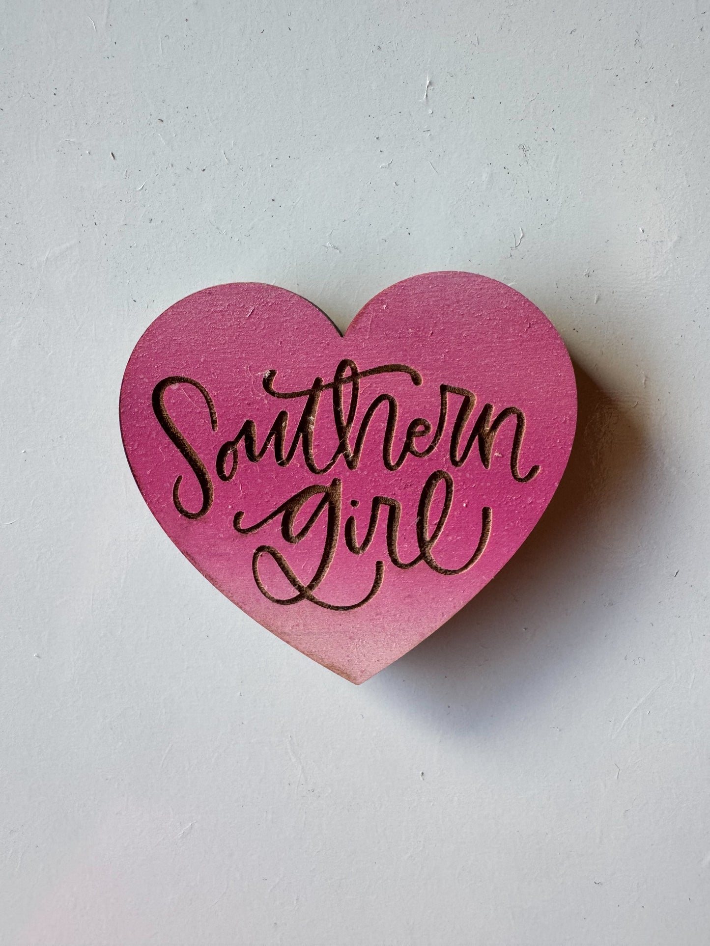 Heart shaped Southern Girl fridge magnet